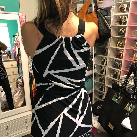 AGB black and white Belted top.Size S - Picture 5 of 6